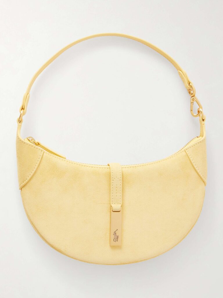 Polo ID mini suede shoulder bag