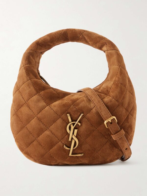 Icarino mini matelassé suede shoulder bag