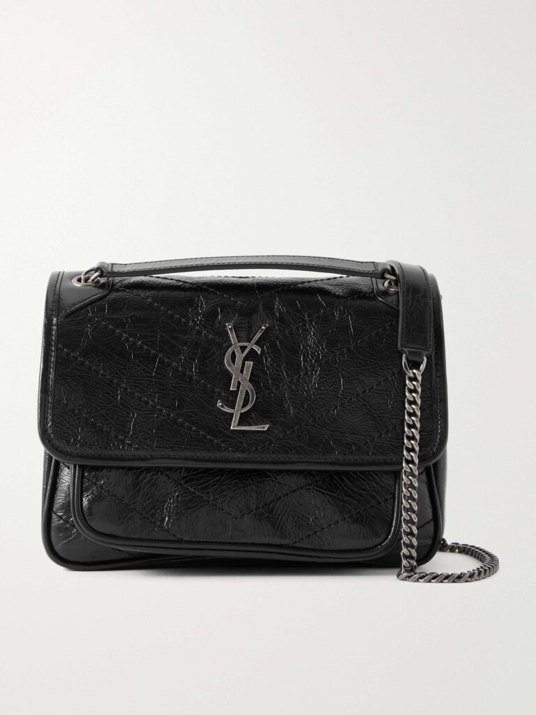 Niki Baby quilted crinkled-leather shoulder bag