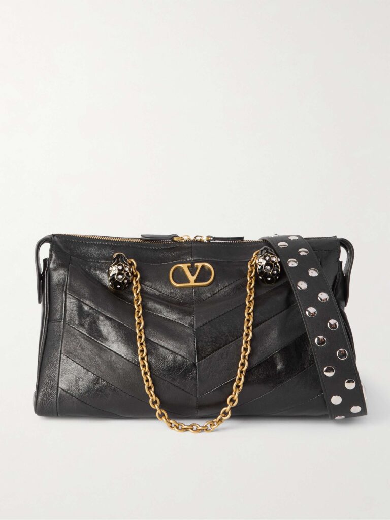 Growl medium embellished leather shoulder bag