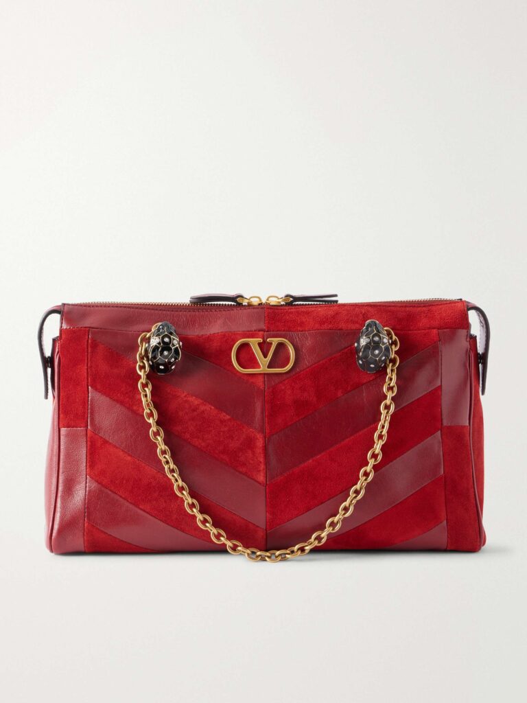 Growl medium embellished leather shoulder bag