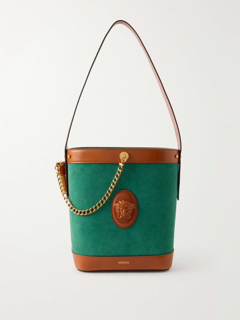 Pivot small leather bucket bag