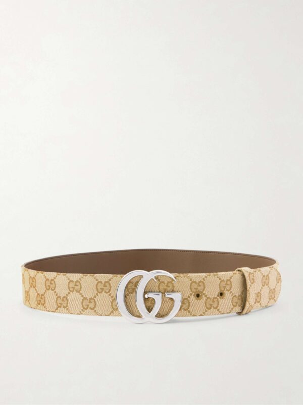 Flat Marmont GG printed coated-canvas belt
