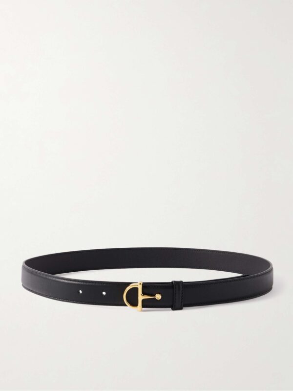 Horsebit-detailed leather belt