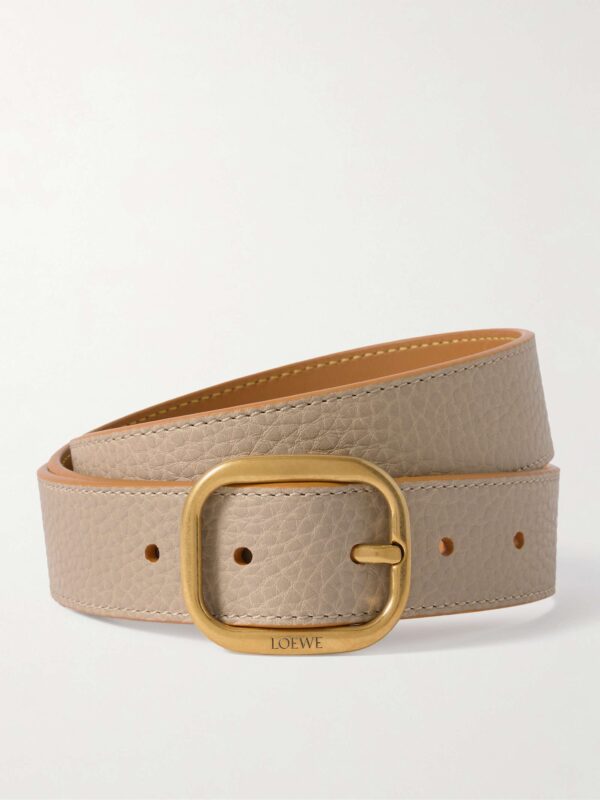 Textured-leather belt