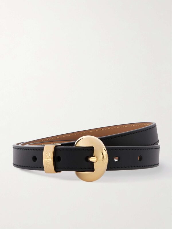 Pebble leather belt