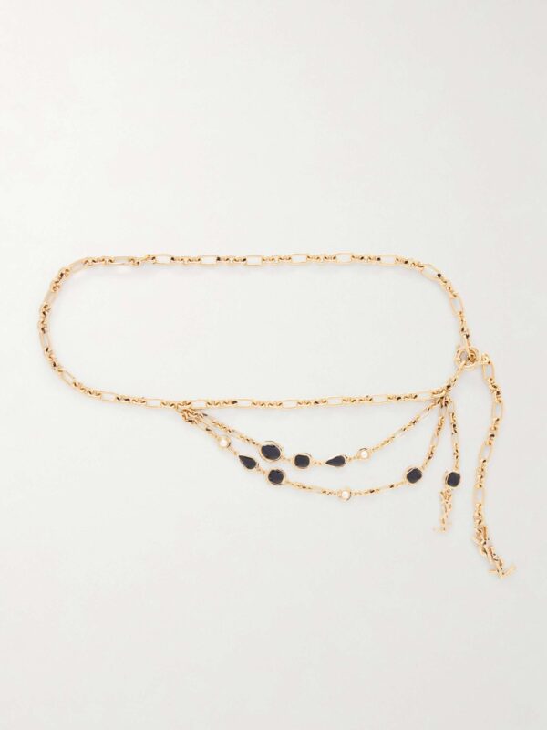 Gold-tone and resin belt