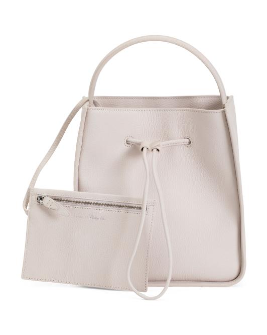 3.1 PHILLIP LIM Leather Soleil Small Bucket Drawstring