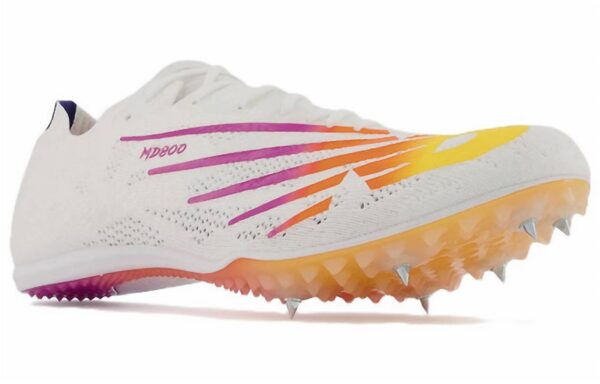women's track spike shoes in white orange purple