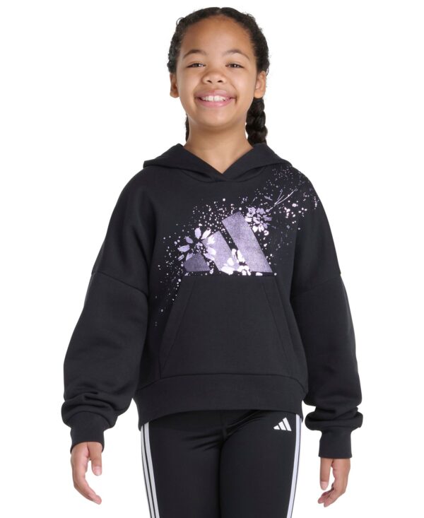 Big Girls' Long Sleeve Graphic Fleece Pullover Hoodie