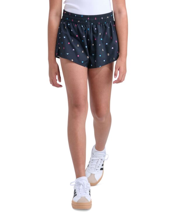 Girls' 8-16 Elastic Waistband Printed Woven Shorts