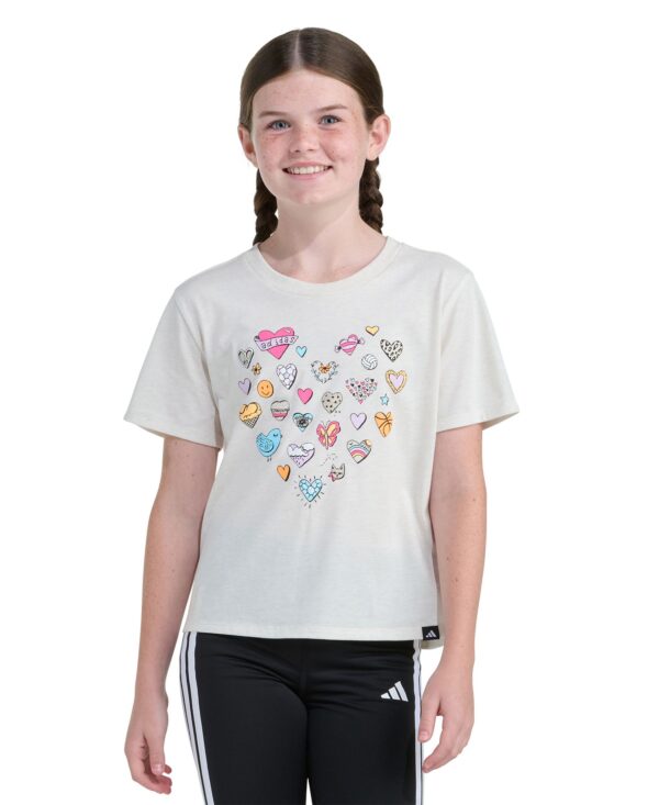 Girls' 8-16 Short-Sleeve Graphic Heather T-Shirt