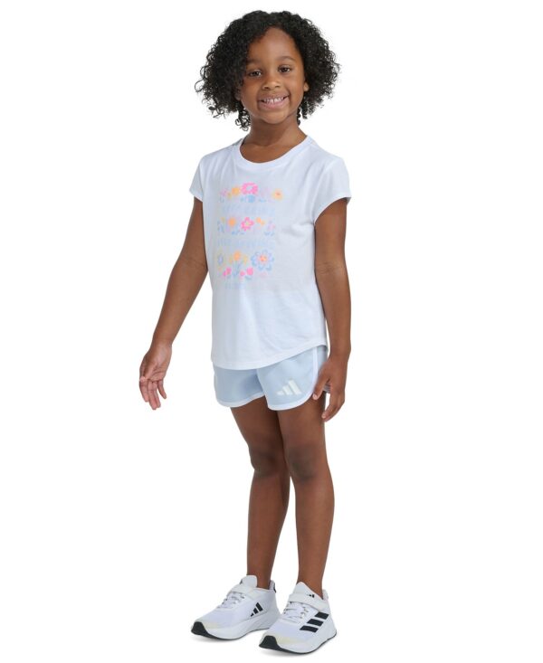 Girls' 2T-6X Short-Sleeve T-Shirt and Woven Shorts, 2-Piece Set