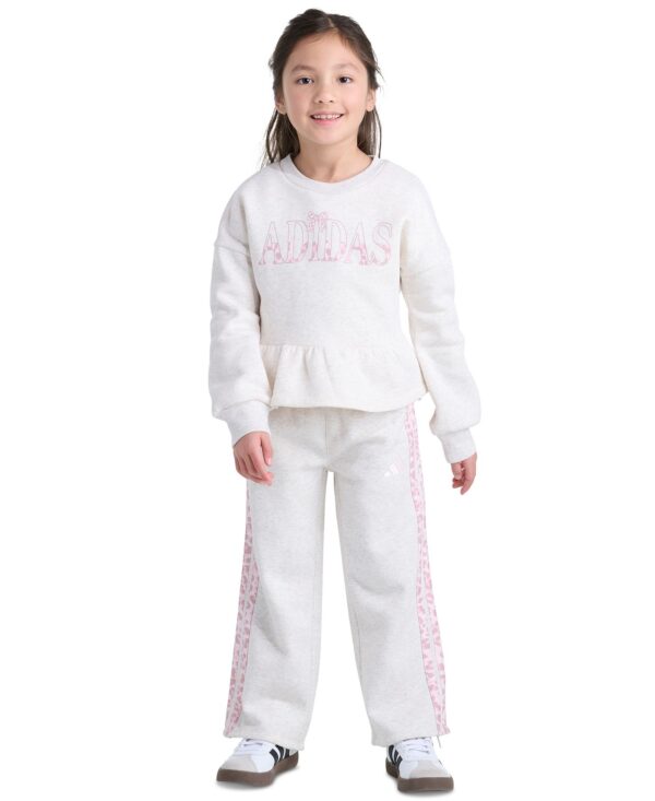Girls' 2T-6X Long-Sleeve Sweatshirt and Pants, 2-Piece Set