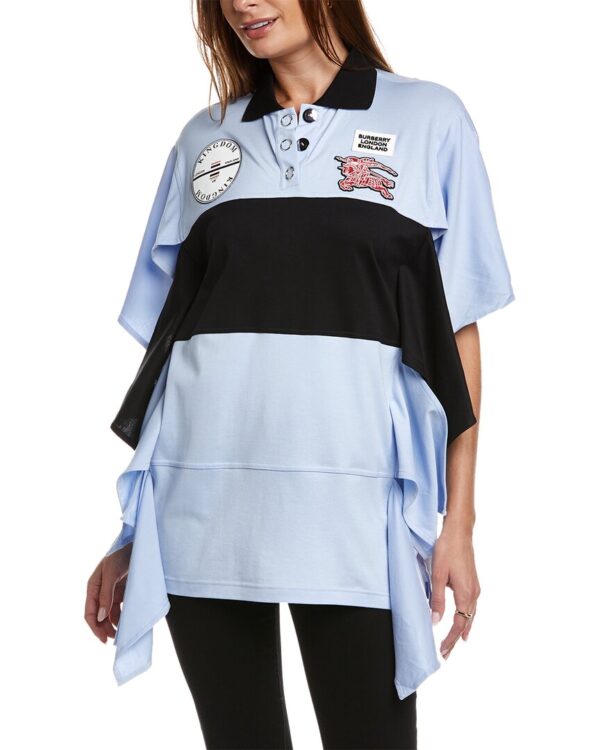 silk-trim polo shirt