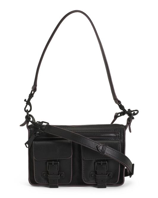 AIMEE Leather Saddle Up Mini Shoulder Bag