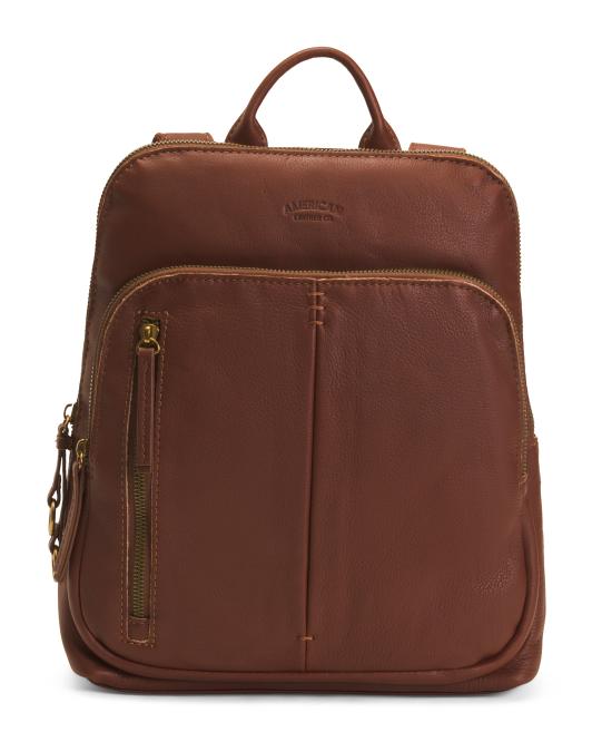 AMERICAN LEATHER CO. Leather Cleveland Backpack