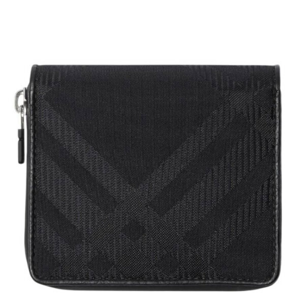 Check Pattern Jacquard Medium Zip Wallet