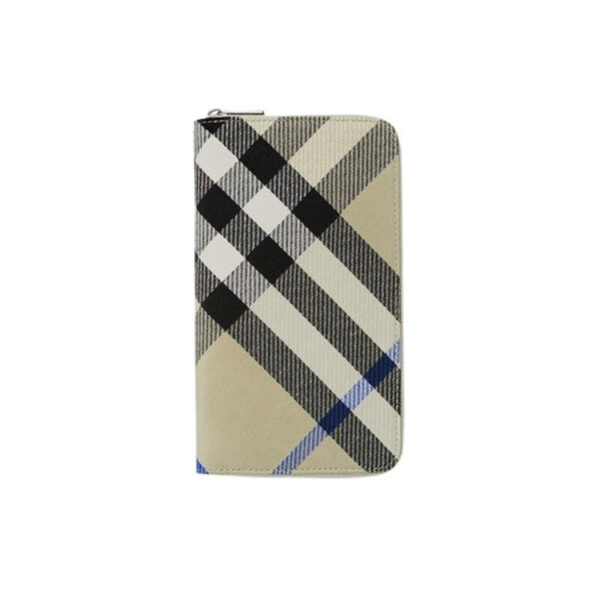 Large Check Zip Wallet