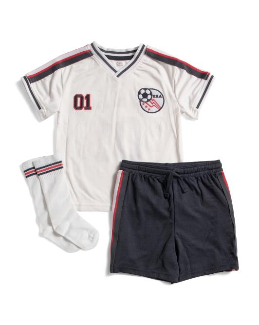 C&C CALIFORNIA 2pc Usa Soccer Jersey With Shorts And Matching Crew Socks