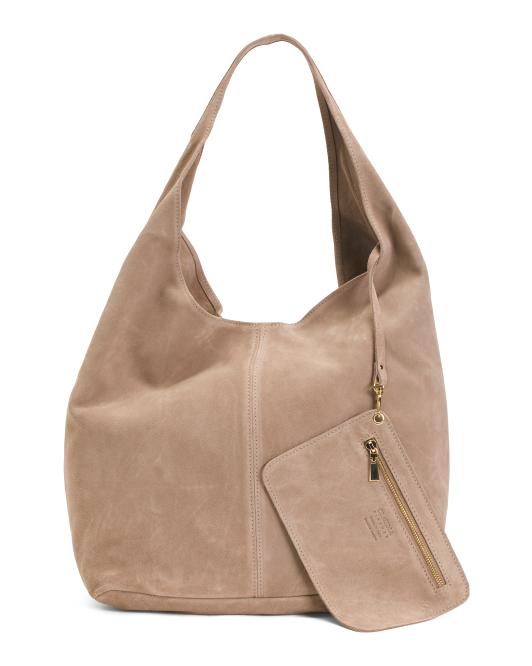 CLAUDIA Made In Italy Suede Slouchy Hobo