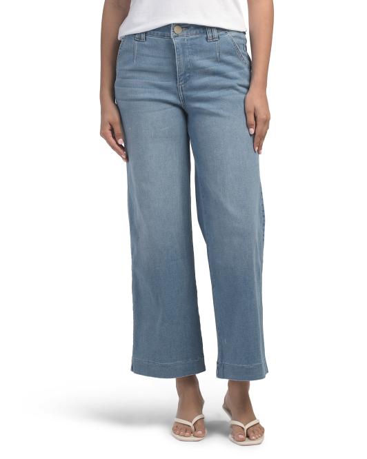 DEMOCRACY Abtech High Rise Wide Leg Jeans With Slant Pockets