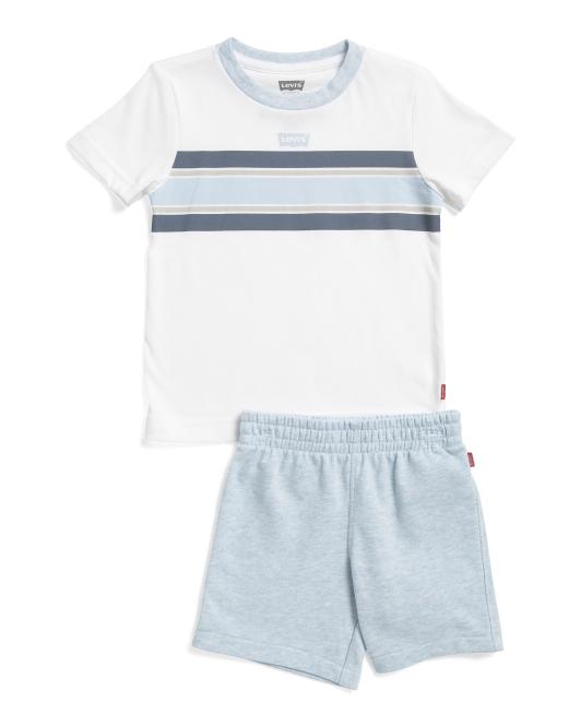 LEVIS Toddler Boys 2pc Top And Knit Shorts Set