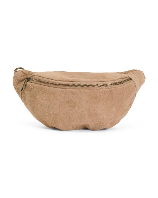 MARLON Made In Italy Suede Large Belt Bag