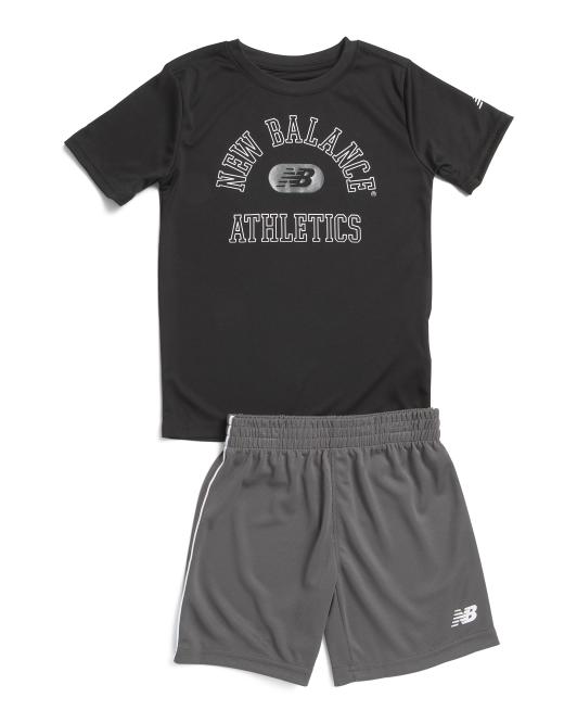 NEW BALANCE Little Boys 2pc Graphic Tee And Shorts Set