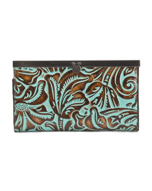 PATRICIA NASH Leather Cauchy Framed Wallet Boxed