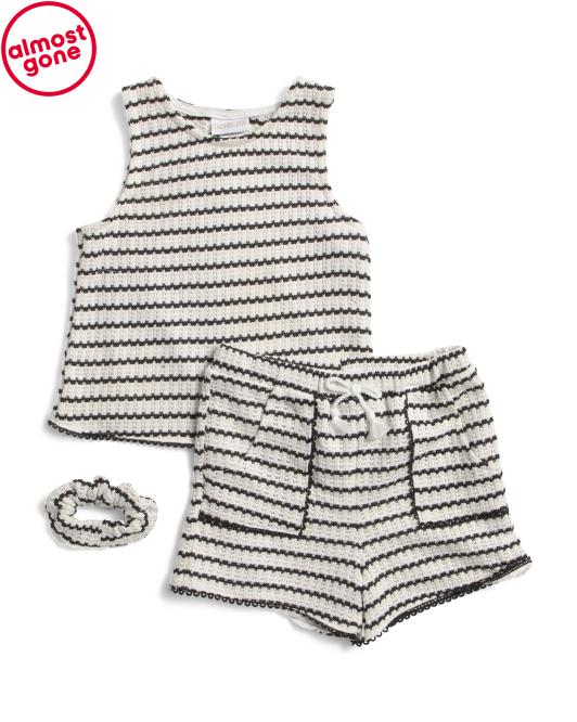 RACHEL ZOE Girls 2pc Tank And Shorts Set With Scrunchie