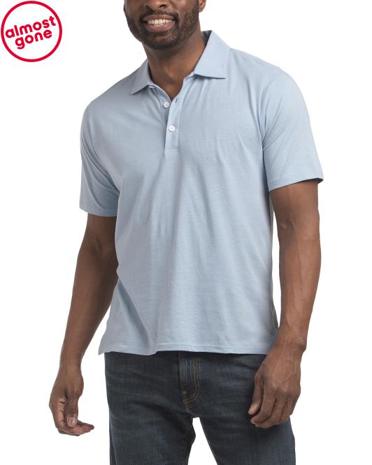 RAG & BONE Pima Cotton And Linen Blend Classic Polo