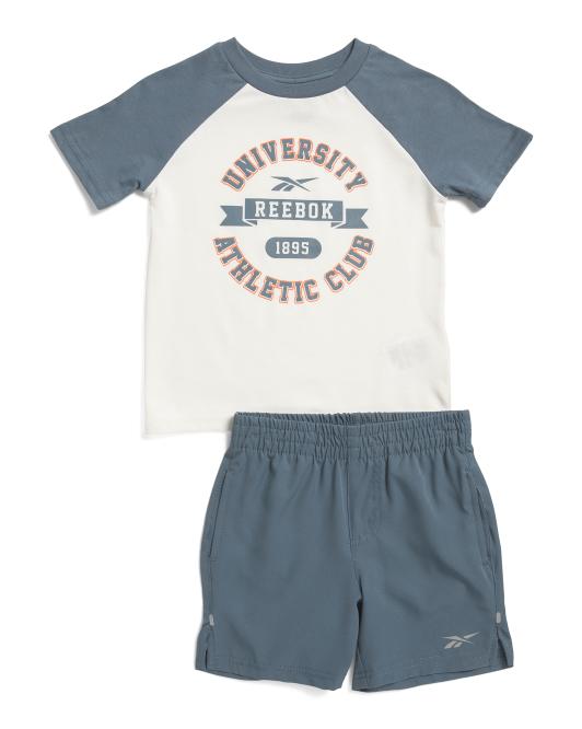 REEBOK Boys 2pc Tee And Shorts Set