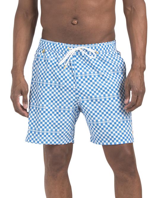 SCOTCH & SODA Checkered Swim Trunks