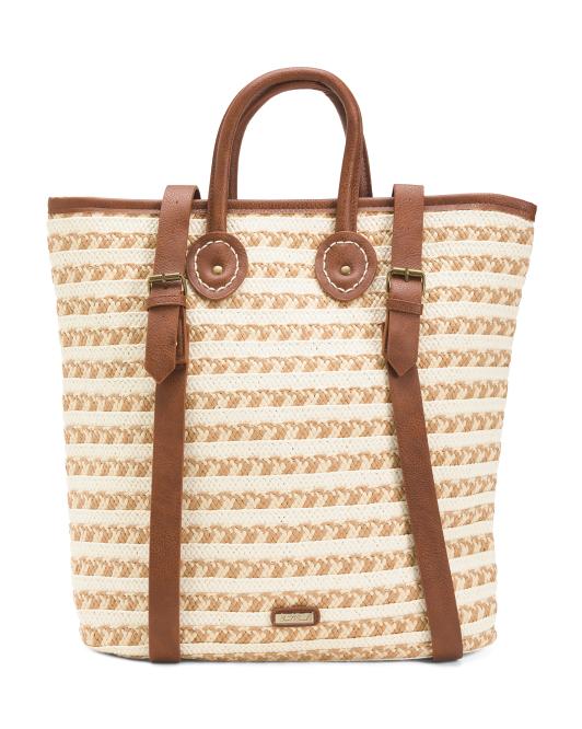SUN N SAND Straw Tote And Backpack
