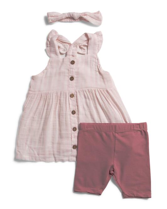 TAHARI 2pc Little Girls Bike Shorts Set