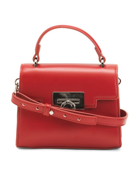 TED BAKER Lili Mini Top Handle Satchel With Coin Flip Lock