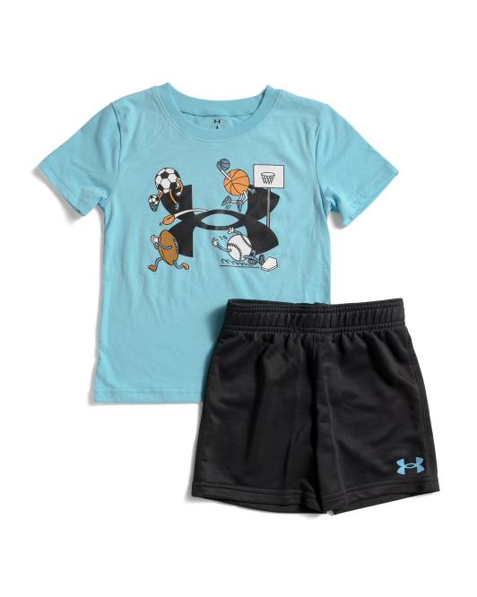 UNDER ARMOUR Little Boys 2pc Terry Top And Shorts Set
