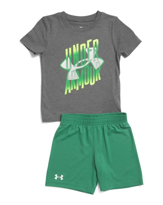 UNDER ARMOUR Toddler Boys Gradient Logo Shorts Set