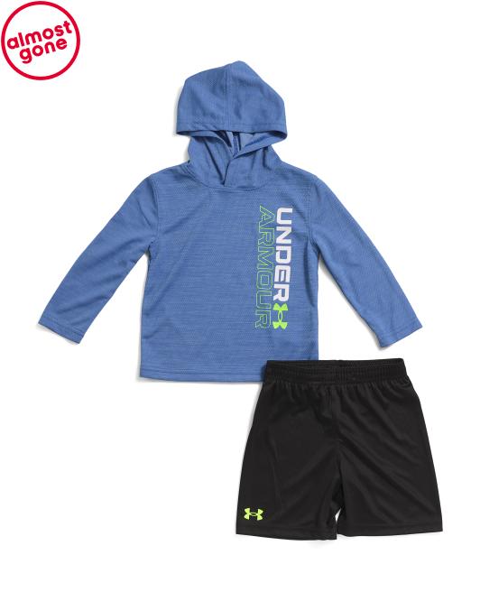 UNDER ARMOUR Toddler Boys Mesh Hoodie Shorts Set
