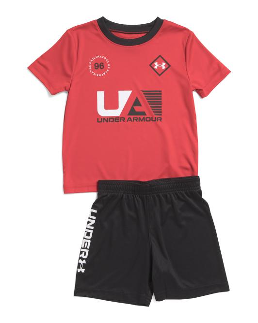 UNDER ARMOUR Toddler Boys Tech Soccer Tee And Shorts Set