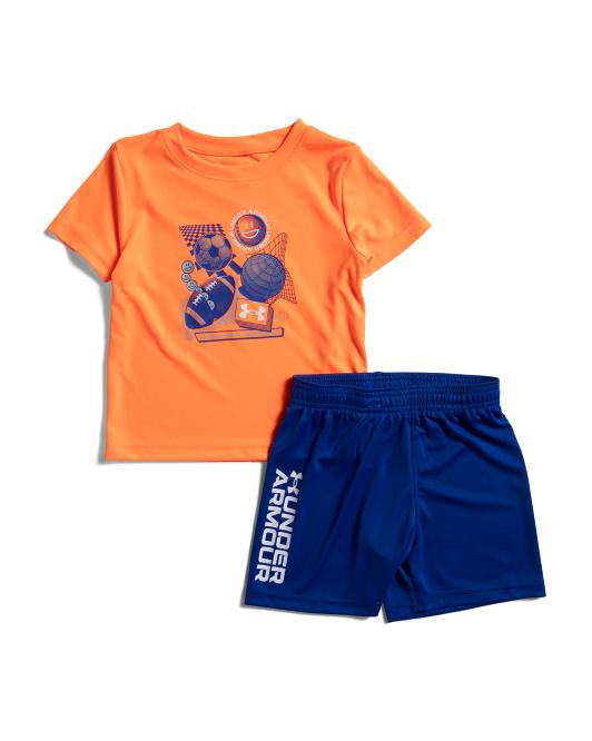 UNDER ARMOUR Toddler Boys Top And Tech Shorts Set