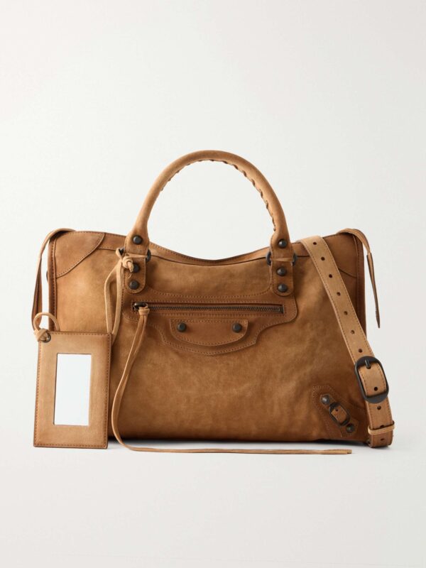 Le City medium suede shoulder bag