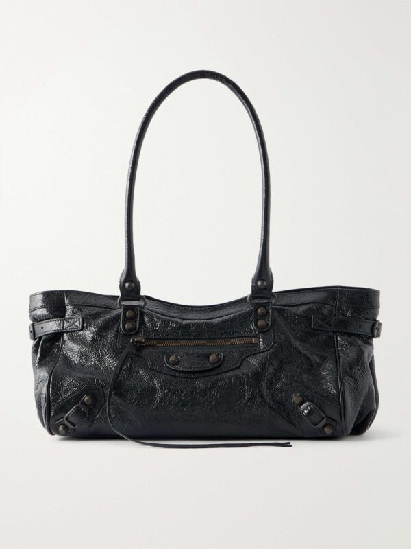 Le City East-west leather shoulder bag