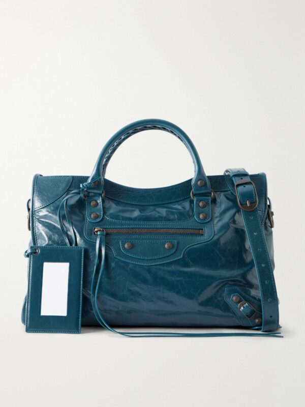 Le City studded leather tote