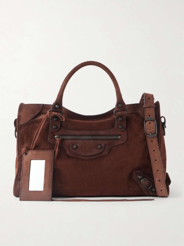 Le City medium suede shoulder bag