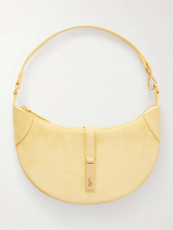 Polo ID mini suede shoulder bag