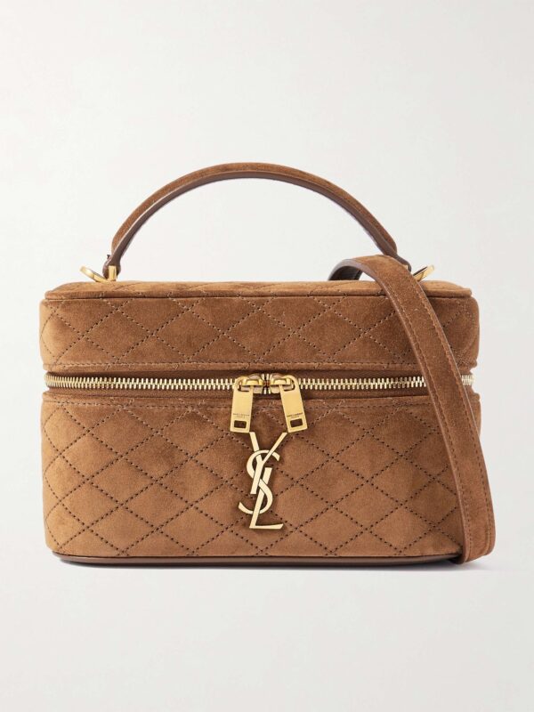 Gaby Vanity mini quilted suede shoulder bag