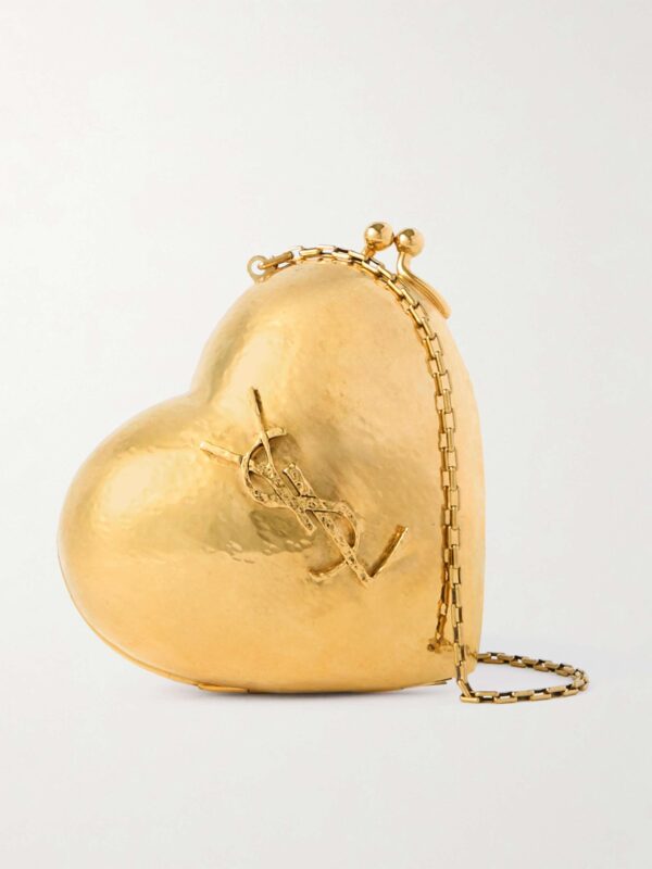 Evening gold-tone clutch