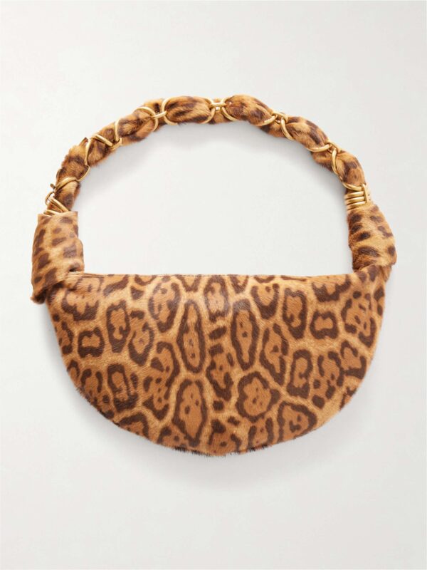 Amalia mini leopard-print calf hair shoulder bag